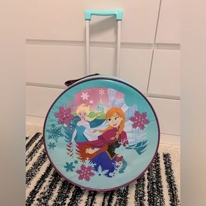 Disney Frozen Anna Elsa Round Luggage Suitcase - kid’s